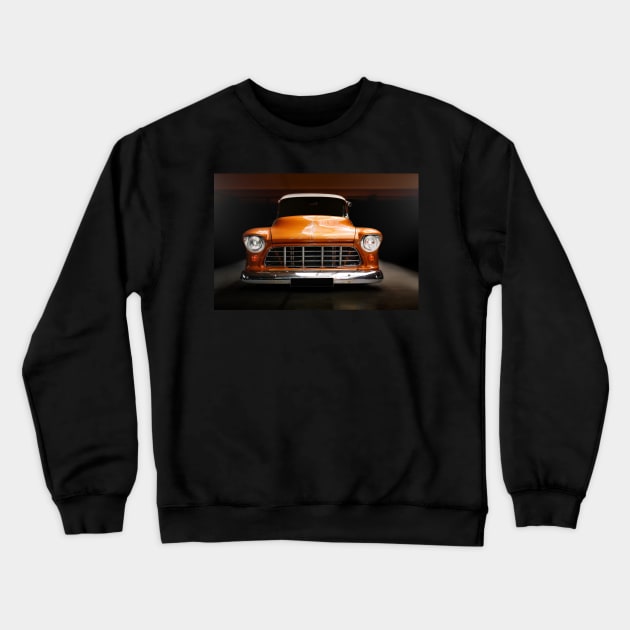 1955 Chevrolet - 3100 - 04 Crewneck Sweatshirt by hottehue